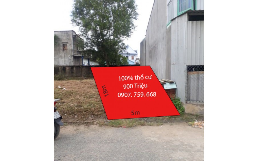 Chần chừ là mất lô  đất chính chủ 100% thổ cư 900 triệu, 90m2